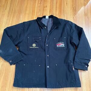 Union Line Chore Coat Mens XL Vintage Work Jacket Blanket Lined Black